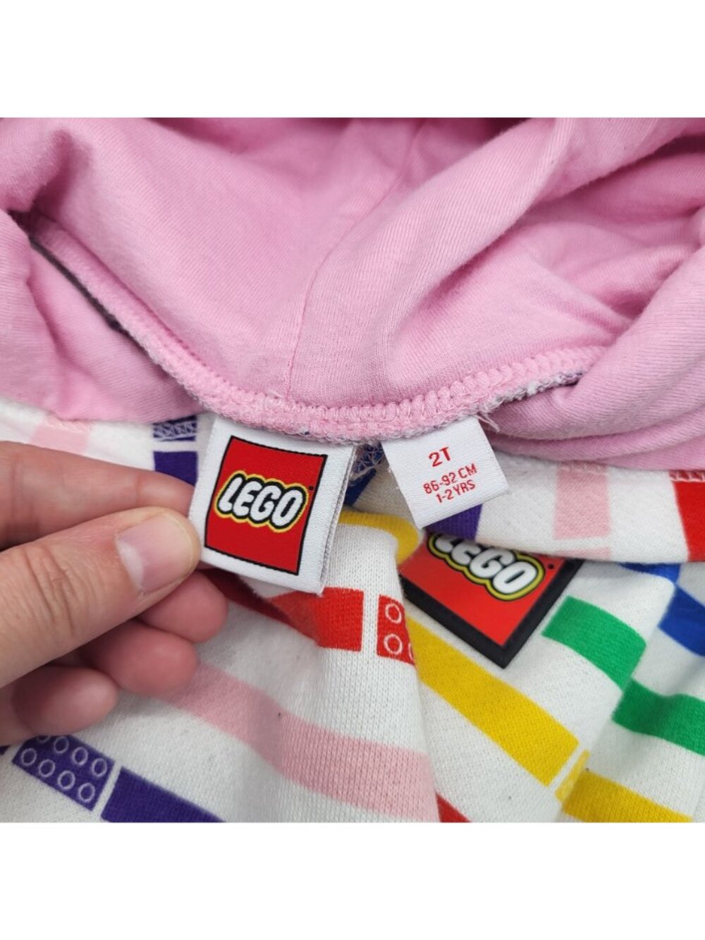 LEGO Girls SZ 2T Colorful Striped Hoodie Pullover Sweatshirt - Picture 7 of 7